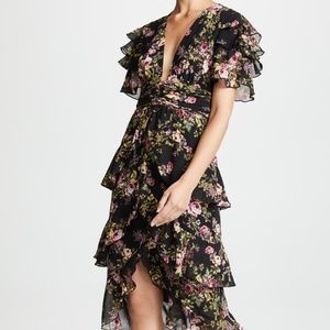 WAYF Miranda Tiered Ruffle Dress - Floral Midi